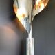 Large Chrome Lamp 3 Lights Space Age Italy 70's Dlg Reggiani