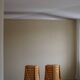 Set of 14 modern Swedish stackable stools in birch and hessian, 1980s.