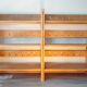 Double folding bookseller shelves from the 1960s.