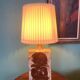 Danish Mid-Century Modern Pottery Table Lamp with Abstract Design 1975