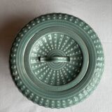 Superb Korean celadon flat soup tureen with its lid