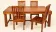Dining table and 4 solid sheesham wood chairs in Arts & Crafts style.