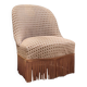 Vintage chocolate velvet toad armchair