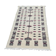 Hand-made black and pink white wool rug  210x105cm