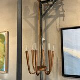 Rare Art Deco copper pendant light by Guglielmo Ulrich