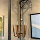 Rare Art Deco copper pendant light by Guglielmo Ulrich