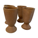 Set of 4 sandstone mug cups