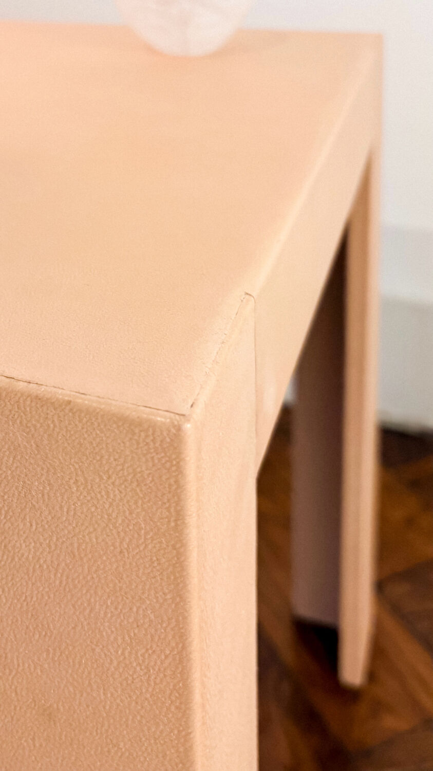 Jean-michel frank - leather-covered side table