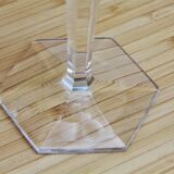 Pair of Baccarat crystal water glasses model Compiègne