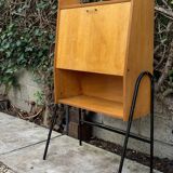 Vintage 1950s asymmetrical wall-mounted secretary desk