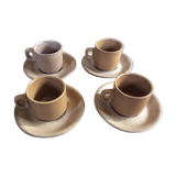 Set of 4 cups of sandstone coffee