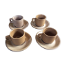 Set of 4 cups of sandstone coffee