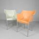 Set of 2 Dr NO chairs by Starck for Kartell, 1990s