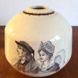 Ball vase in enamelled earthenware Cazalas signed design 30s - 40s