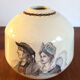 Ball vase in enamelled earthenware Cazalas signed design 30s - 40s