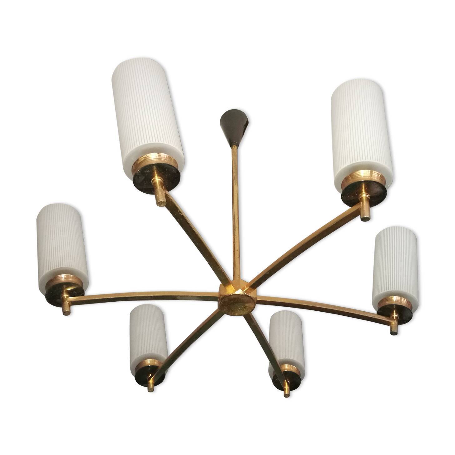 Chandelier vintage 60 opalines