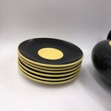 Service thé ou café Villeroy et boch Orlean jaune et noir
