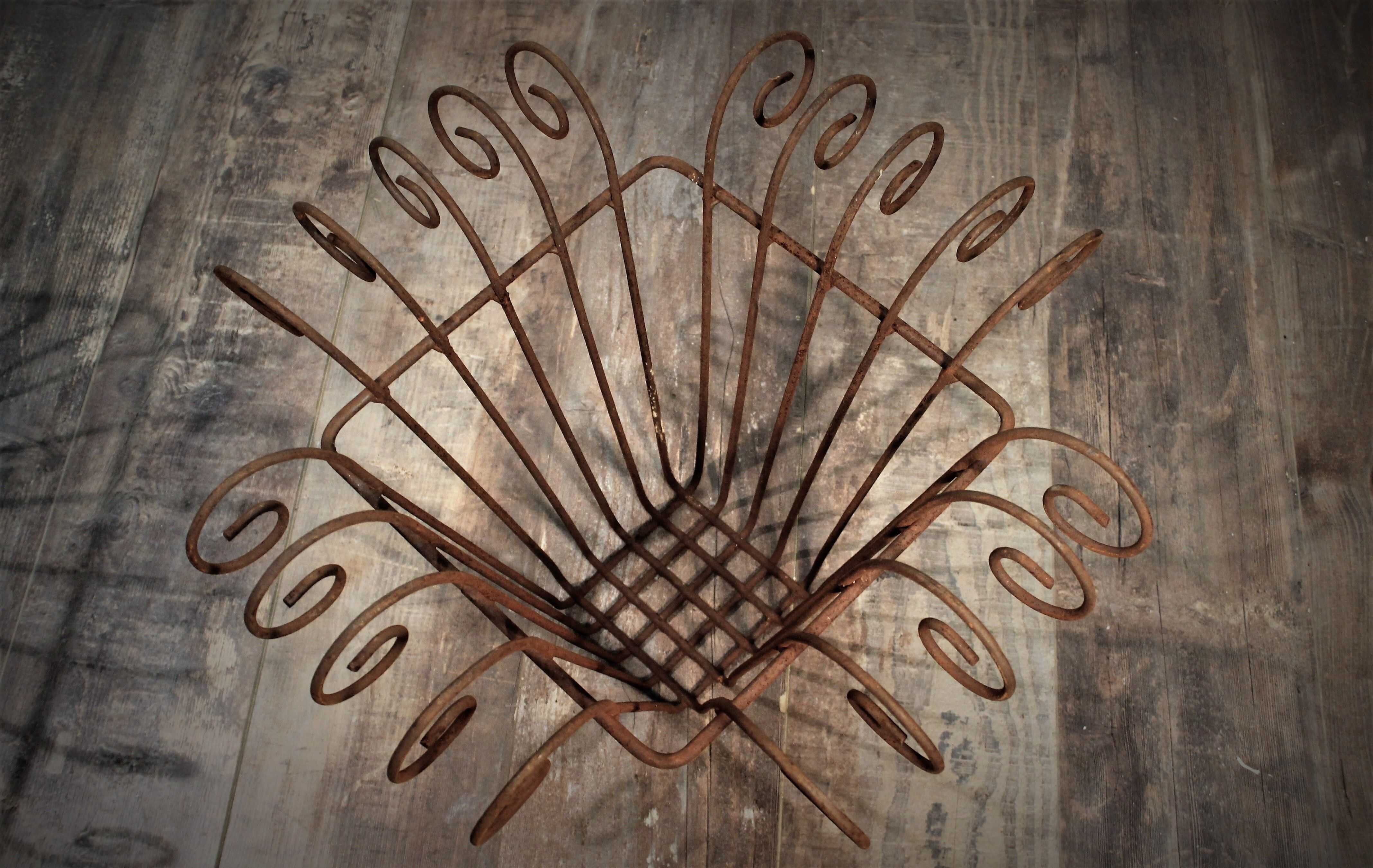 Planter door plant wrought iron 1950s