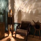 Mid-Century Modern Collectible Design Museum Quality Solid Wood Floor Lamp