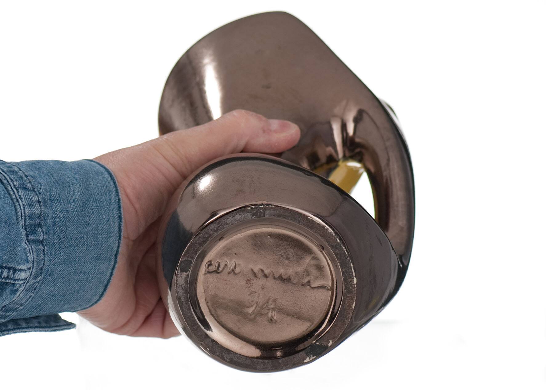 Vallauris ceramic pitcher vase signed Céramidi Year 50/60