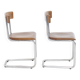 Bauhaus tubular design chairs, pair