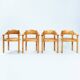 Chaises de salle à manger en pin sculpté Rainer Daumiller pour la scierie Hirtshals, 1970