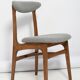 Grey wool chair in mid-century style designed by Rajmund Halas, Poland, 1960s.