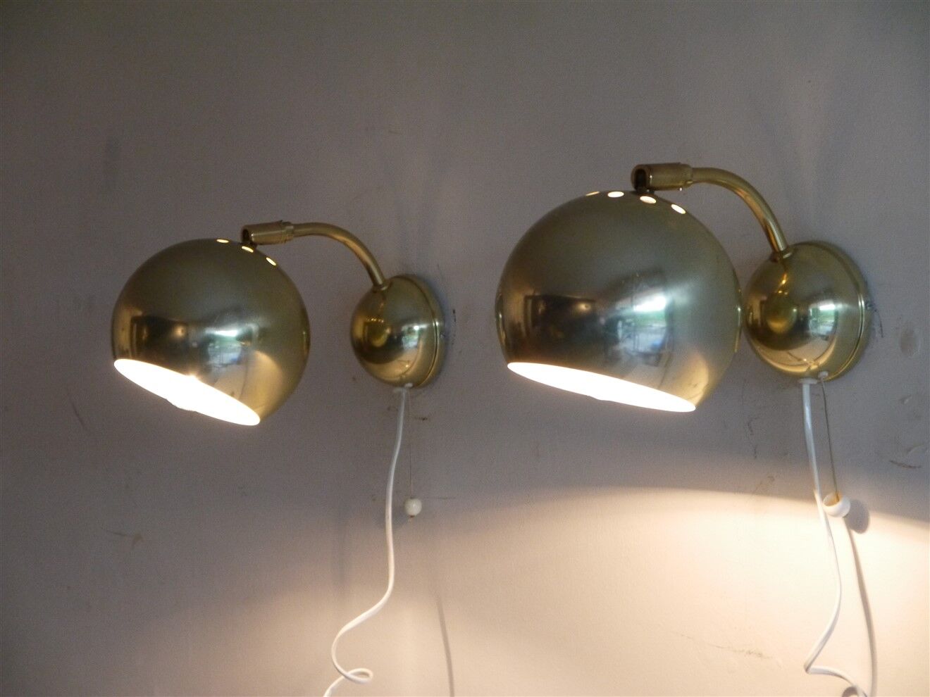Paire d'appliques en laiton de Skeleftea 1970