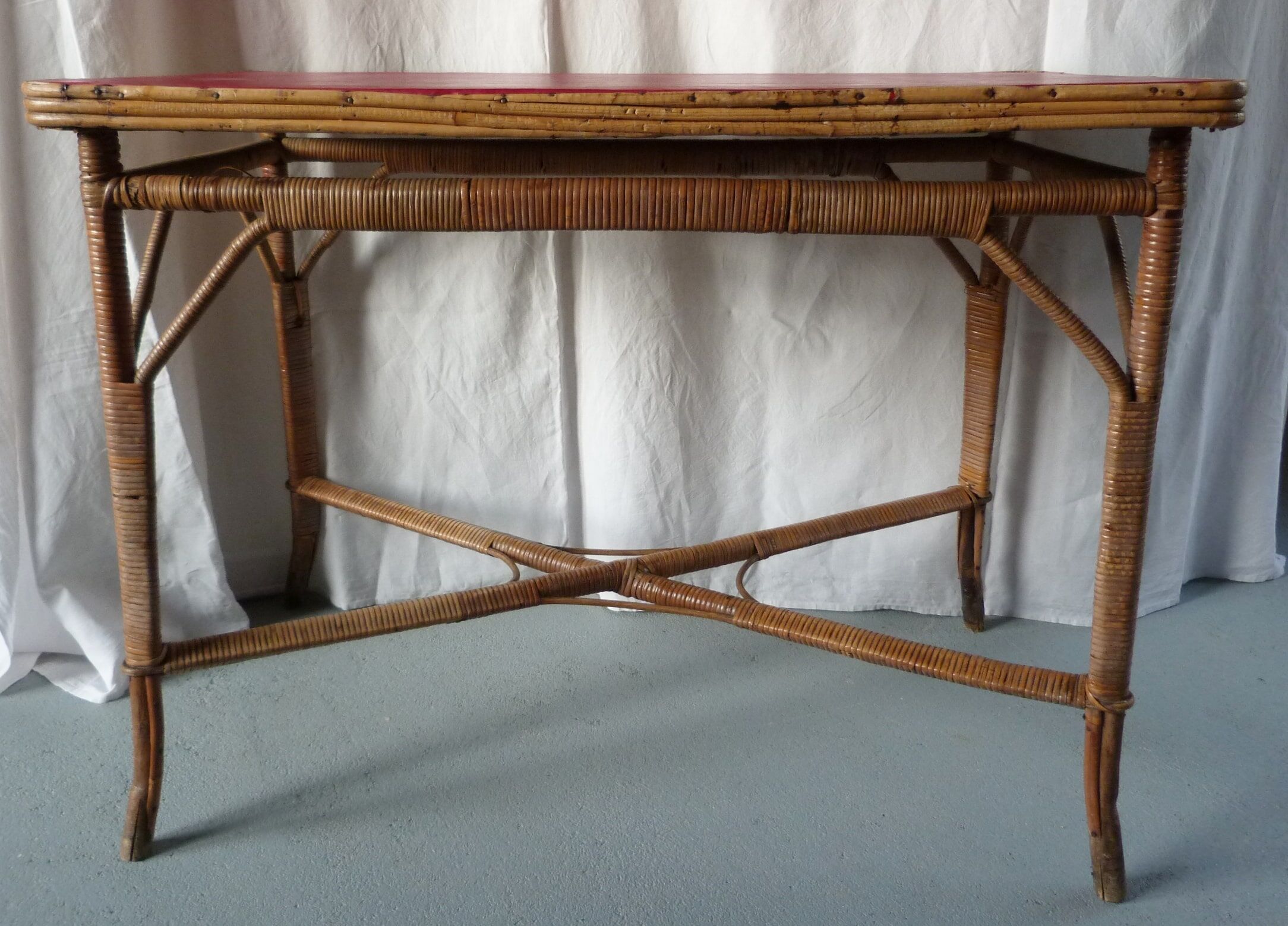 Bamboo and leather console