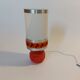 Vintage orange glass lamp signed Robert de Schuytener, 1970.