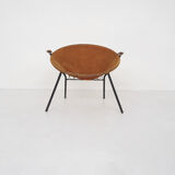 Fauteuil en daim « Balloon » Hans Olsen  pour Lea design, Danemark années 1950