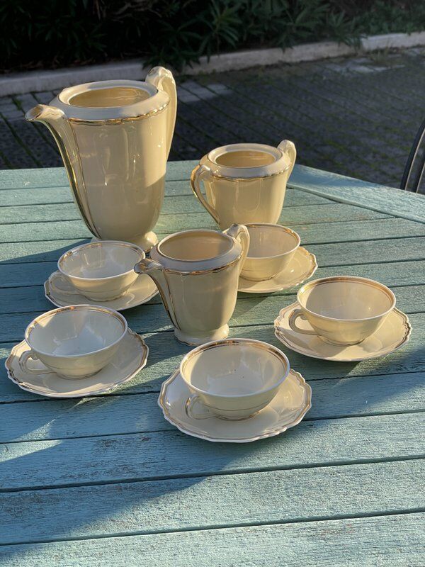 Antique coffee service signed