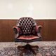English Oxblood Chesterfield Desk Chair Director Chair