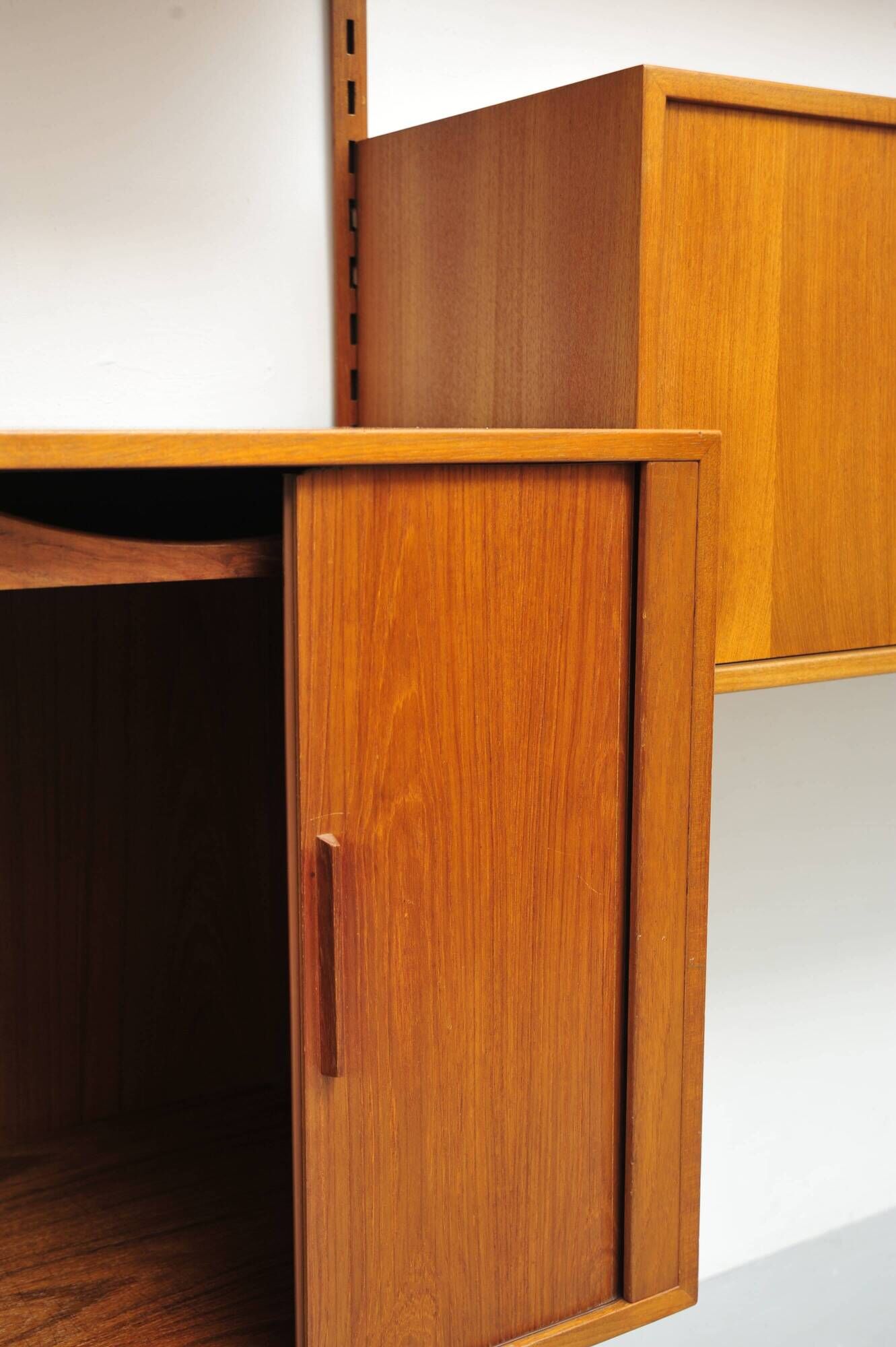Danish teak wall unit by Kai Kristiansen for Feldballes Møbelfabrik