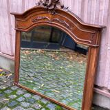Renaissance mirror in solid carved oak, 19th century, 120x125cm