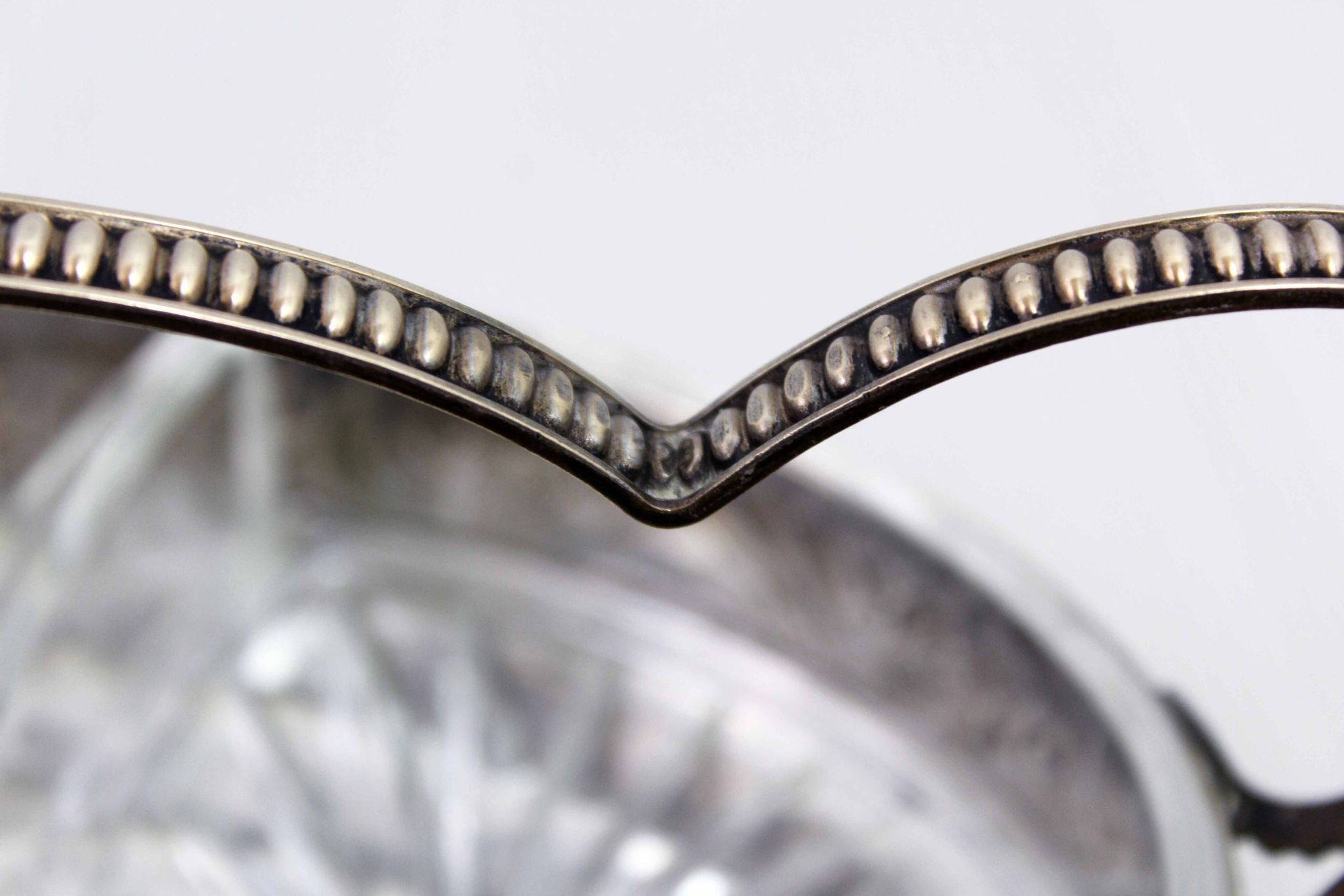 Art Deco silver metal tray with 4 ramekins