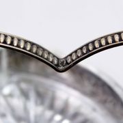 Art Deco silver metal tray with 4 ramekins