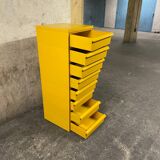 Yellow chest of drawers model 4601 by Simon Fussell for Kartell, 1970s