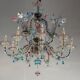 Venetian chandelier rezzonico in multicolored murano glass circa 1920