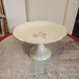 Beige/white porcelain compote from Royal Eelag with a rose pattern.