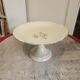 Beige/white porcelain compote from Royal Eelag with a rose pattern.