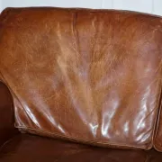 Brown Leather Two-Seater Sofa Balural in the Style of Halo and Timothy Oulton