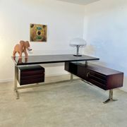 Vintage president corner desk in rosewood design by Gianni Moscatelli vintage