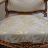 Pair of Louis XV style cabriolet armchairs