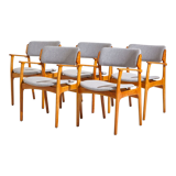 Model 49 oak armchairs by Erik Buch for O.D. Møbler