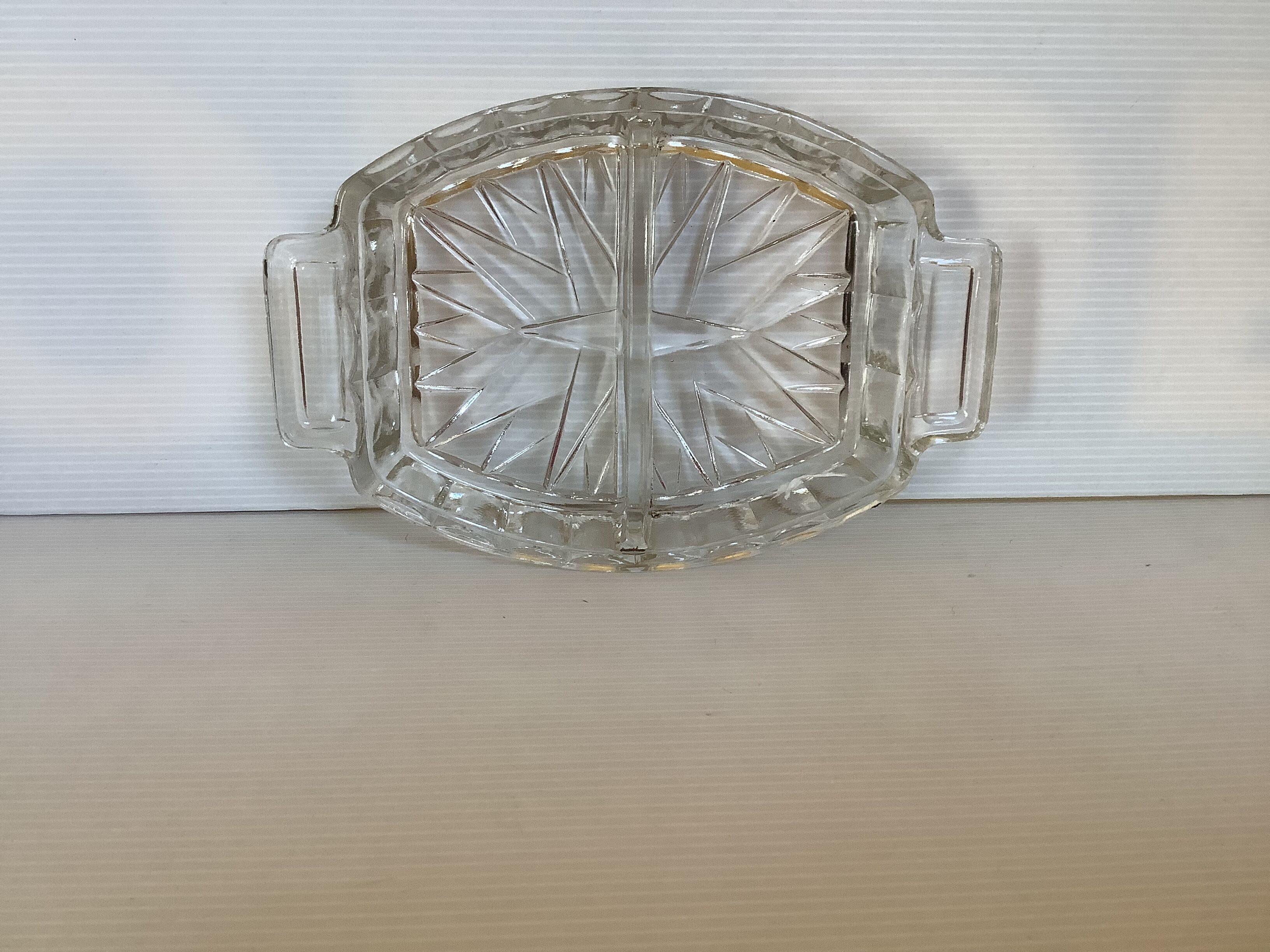 Thick moulded glass ramekin server