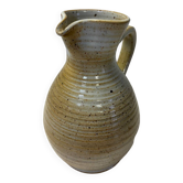 Glazed stoneware pitcher