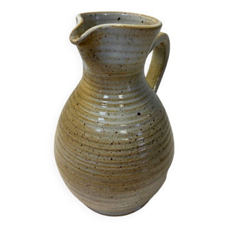 Glazed stoneware pitcher