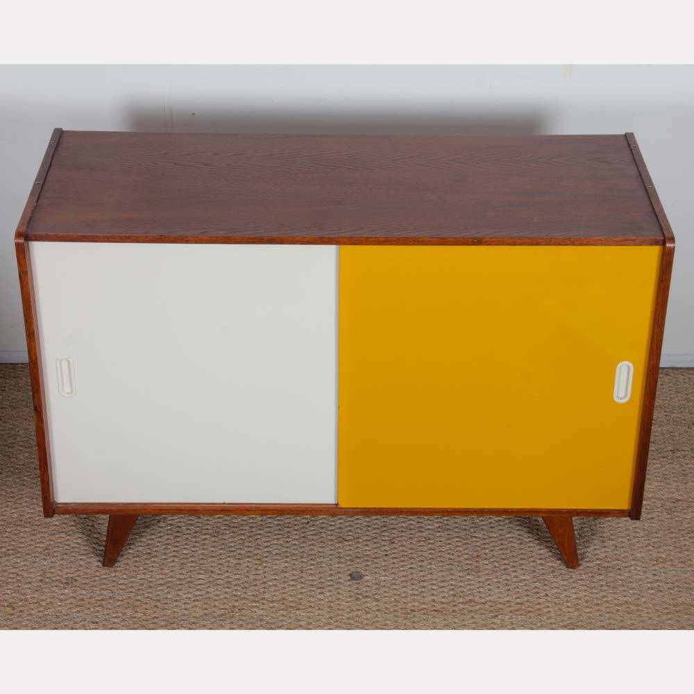 Yellow and white commode by Jiri Jiroutek, model U-452, 1960.