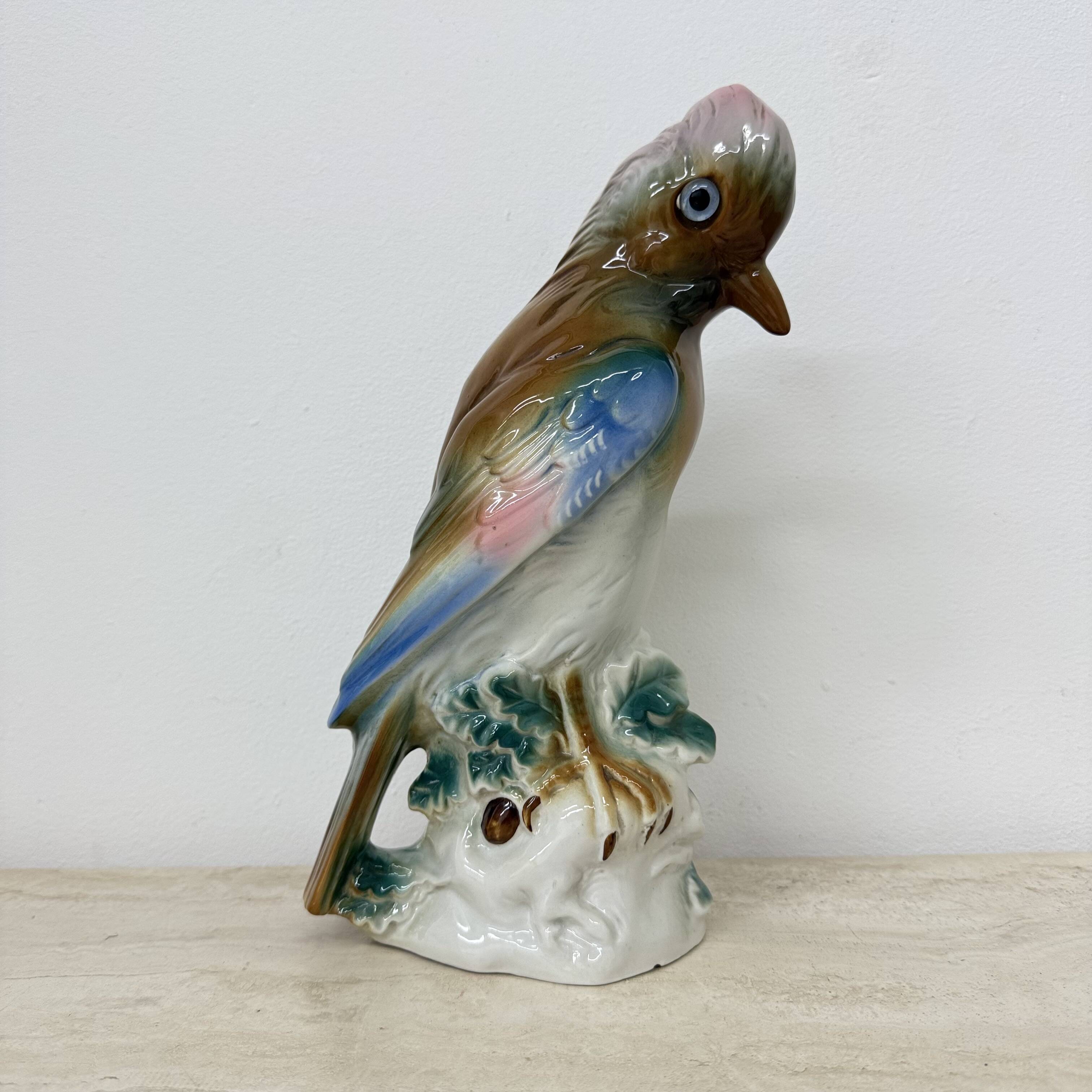 Vintage porcelain Parfume lamp bird , 1950s